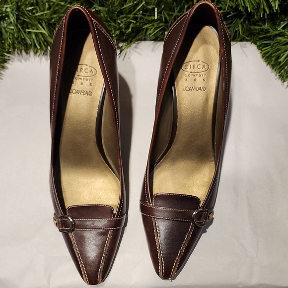 Joan & David Shoes - Joan & David Dark Brown Leather Flats